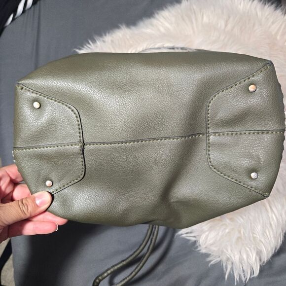 Zara Basic Green Bucket Bag Faux Leather - Picture 11 of 16
